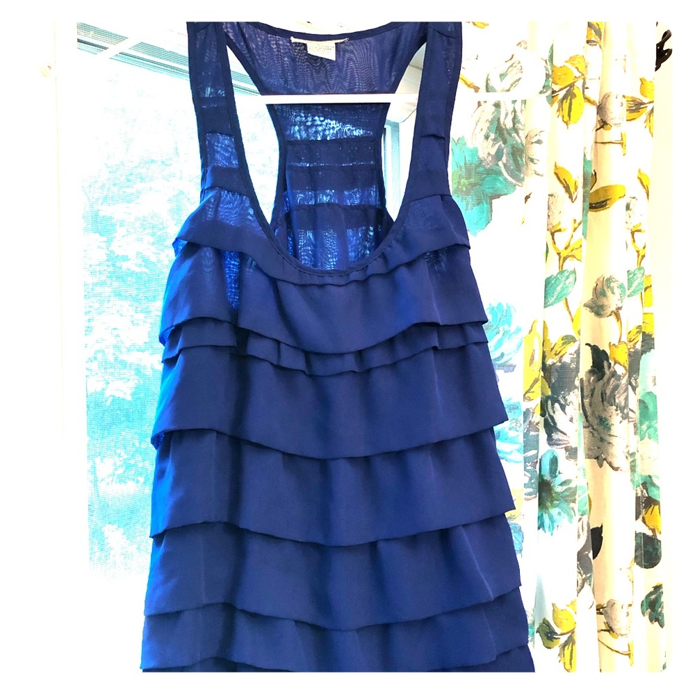 Royal blue racer back flowy tank top